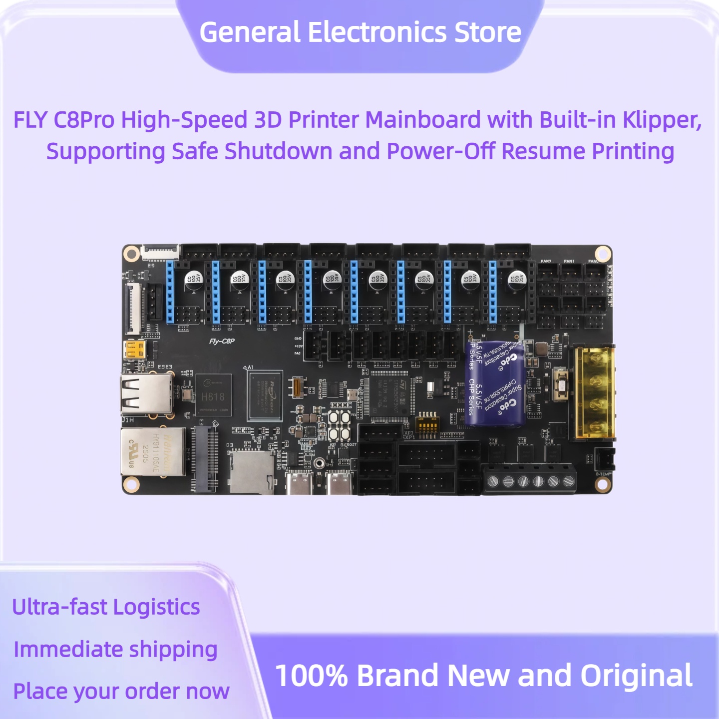 3D Printing Klipper - FLY C8Pro High-Speed 3D Printer Mainboard