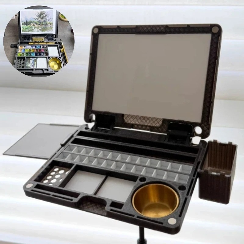 Enclosure 3D Printing - 3D Printed Multifunctional Watercolor Paint Box