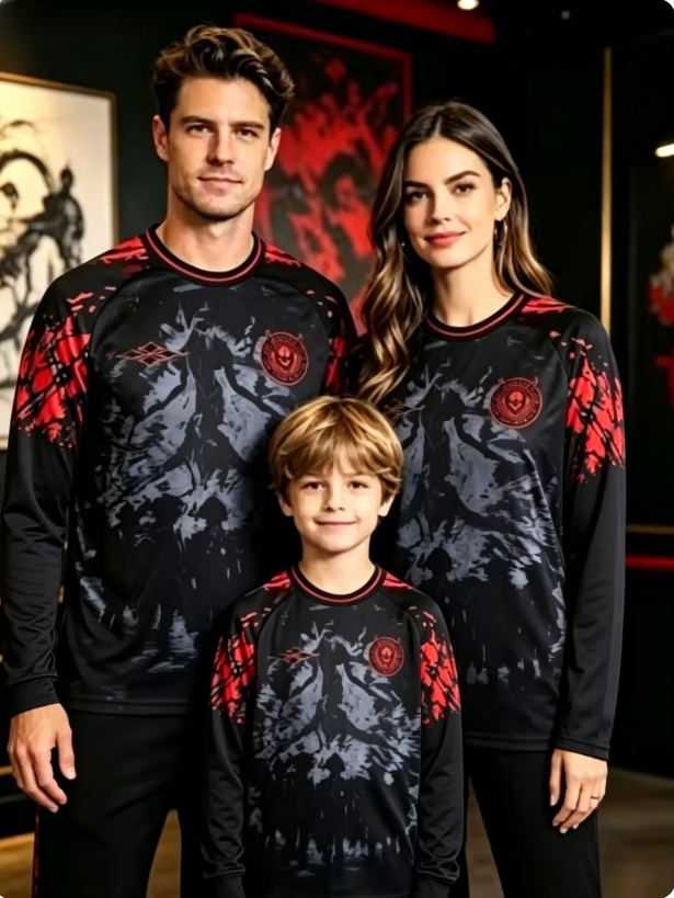 3D Printing Jersey - Black demon silhouette 3D printed quick