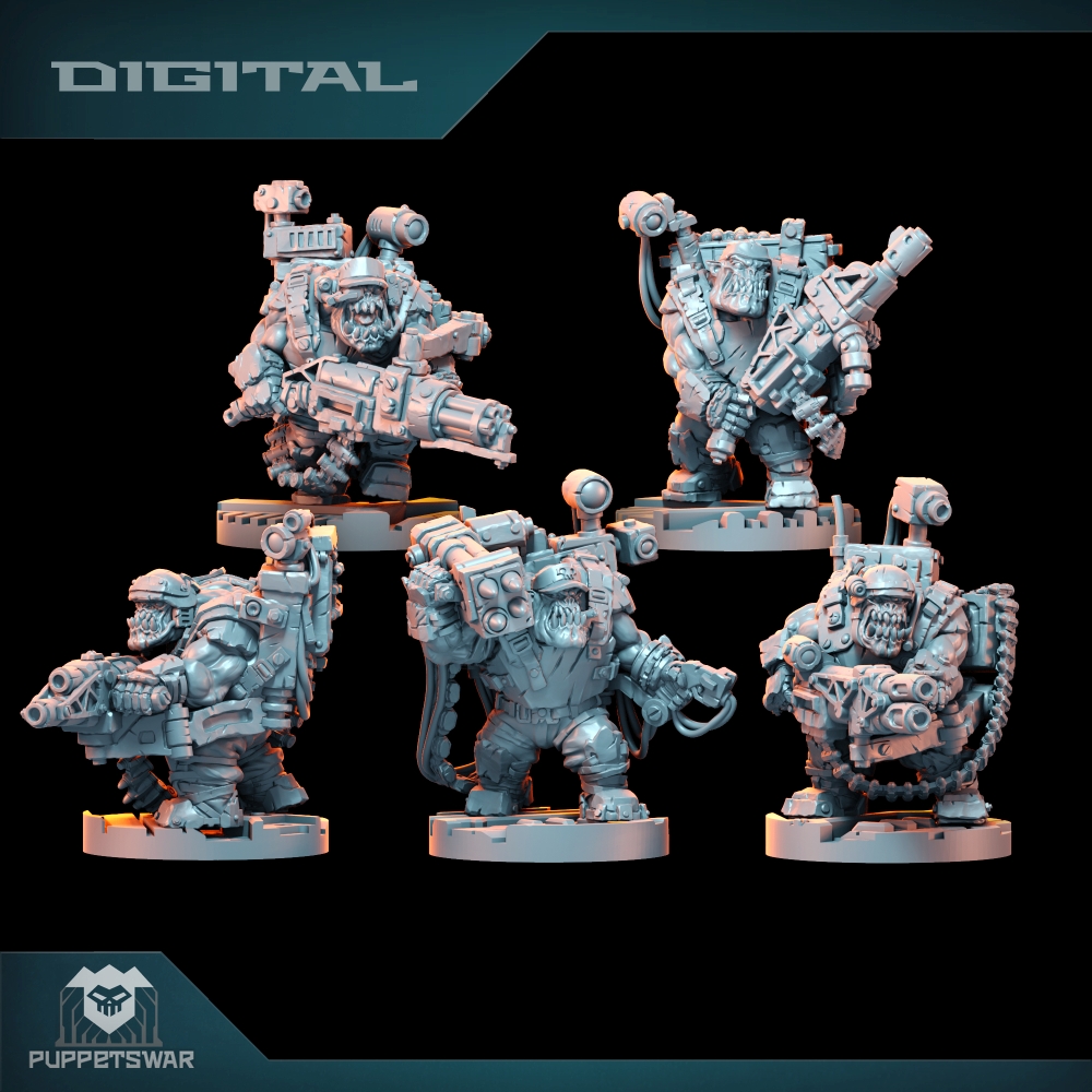 3D Printing Jobs - Orc Ultimate Badasses Squad, Green Skin
