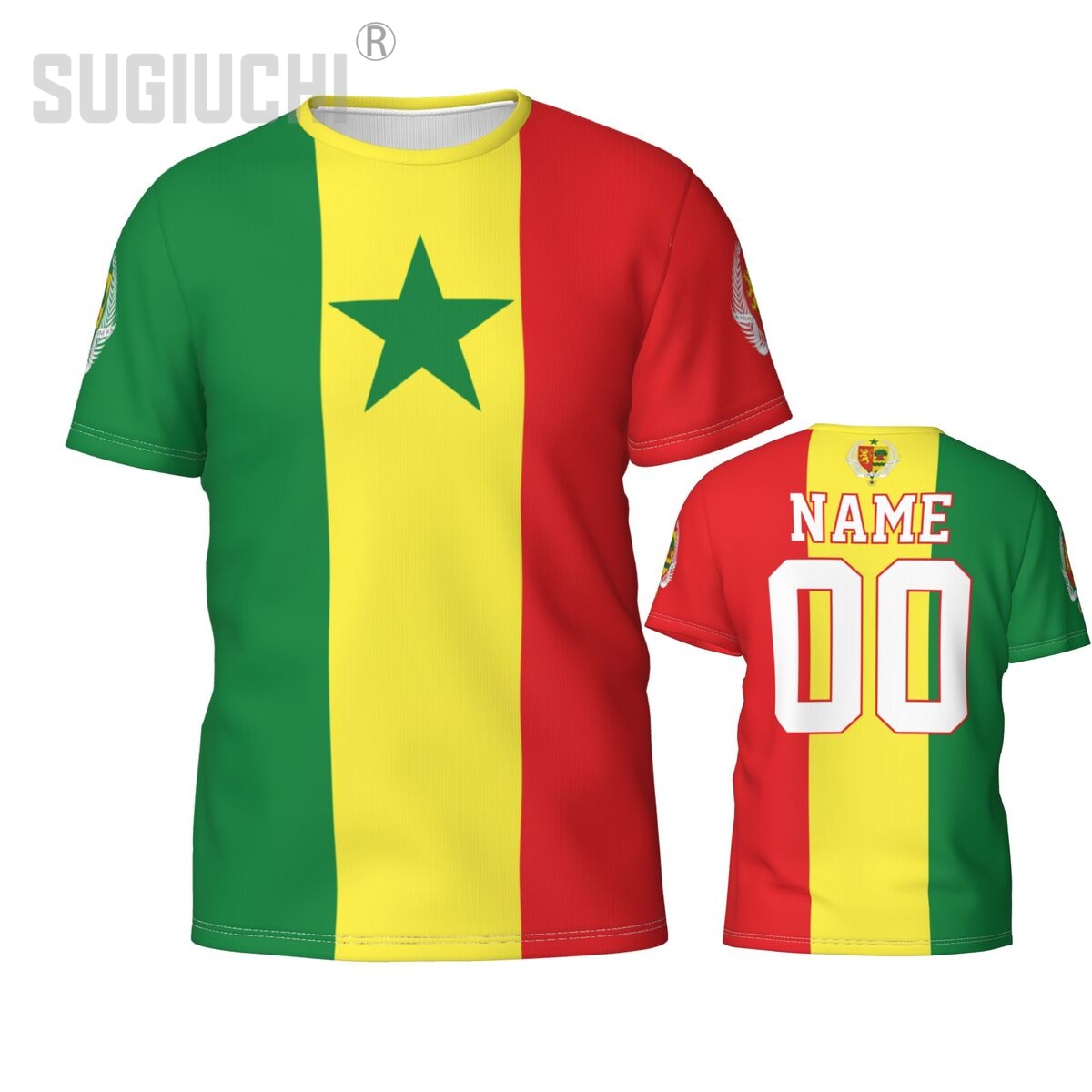3D Printing Service - Custom Name Number Senegal Flag Emblem