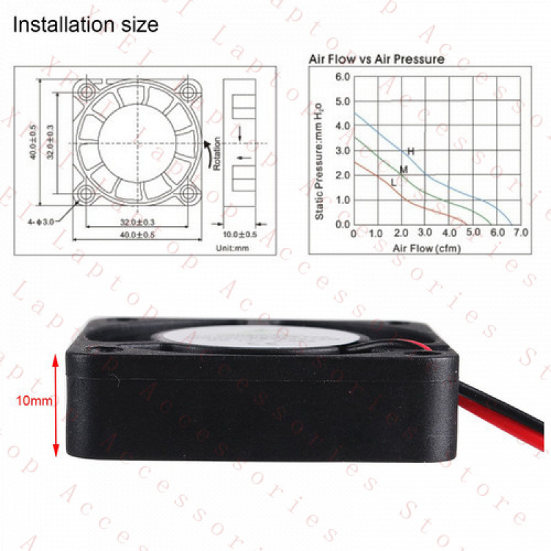 F 4X 12V Laptop 3D Printer DVR - огляд і ціна Cooling Fan 40Mm 3D