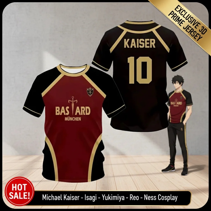 ❤️COS❤️Anime Michael Kaiser Co - огляд і ціна 3D Printing Jersey